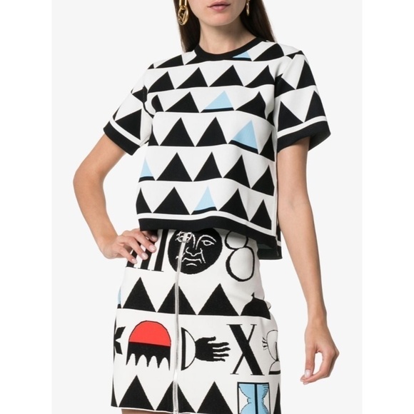 Rudi Gernreich Geometric Print Cropped T-Shirt - Picture 9 of 9